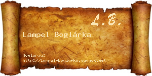 Lampel Boglárka névjegykártya